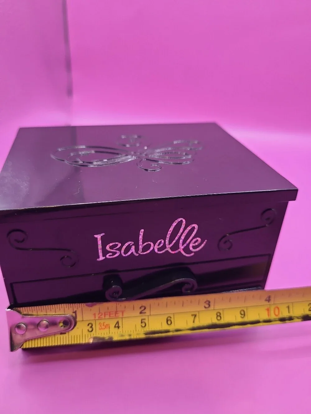 American Girl Isabelle's Black MAKEUP CASE Makeup Set Jewelry Box for Doll READ